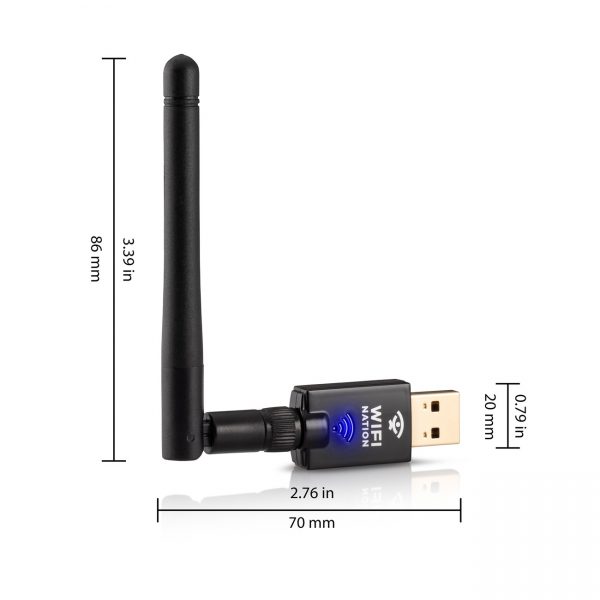 Wifi Nation 80211ac Ac600 Usb Wifi Adapter With 2dbi Antenna Wifi Nation 