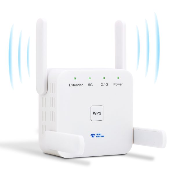 WiFi Booster Range Extender 1200Mbps 2.4GHz and 5GHz Dual Wifi Signal Internet RJ45 Ethernet Port & Support AP/Router/Repeater Mode WiFi Nation