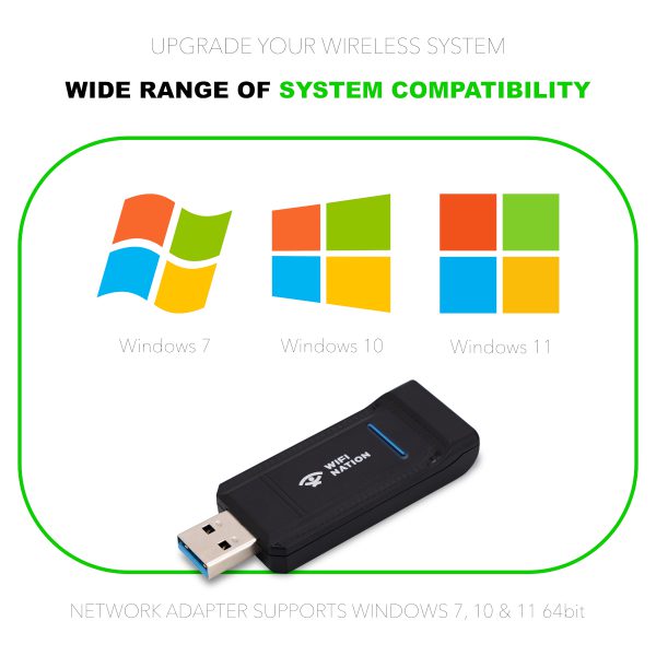 1800mbps Dual Band Wifi 6 Usb Adapter Network Dongle Wireless 802.11ax  Network Card For Laptop/pc Windows 7/10/11